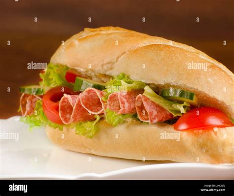 salami sandwich, ham sandwich, salami sandwichs, ham sandwichs Stock ...