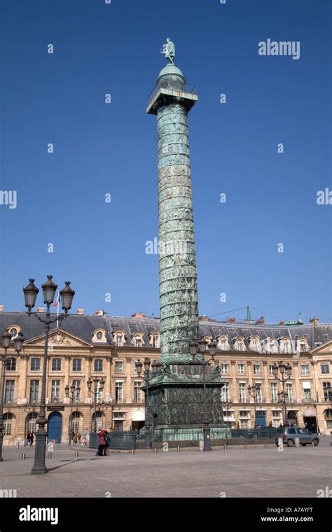 Place Vendome And Napoleon On The Column Paris France Stock Photo Alamy