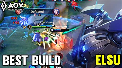 AOV ELSU GAMEPLAY BEST BUILD ARENA OF VALOR LIÊNQUÂNMOBILE ROV