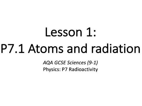 P Atoms And Radiation Teaching Resources