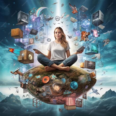 Premium AI Image | Digital Balance Navigating Technology for Wellbeing