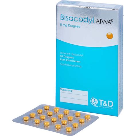 Bisacodyl Aiwa 5 Mg Dragees 40 St Apotheke Disapode