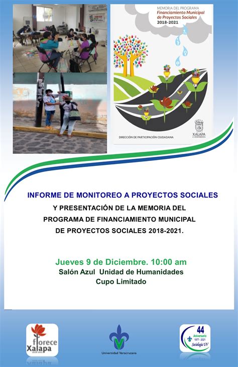 Informe de monitoreo a proyectos sociales Facultad de Sociología Xalapa