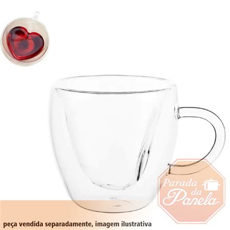 Caneca De Vidro Cora O Parede Dupla Borossilicato Ml