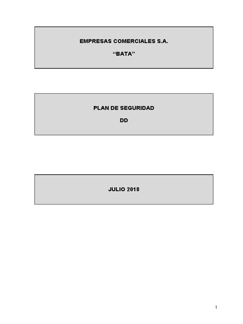 Plan De Seguridad En Defensa Civil Pdf Defensa Civil Primeros