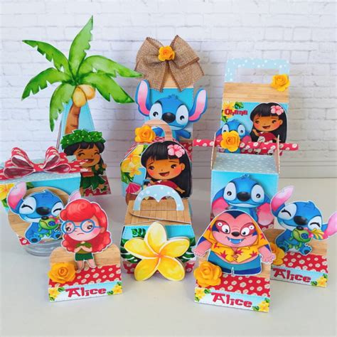 Kit Festa Do Stitch - Kit Festa Lilo e Stitch Completo 8 Modelos Caixas Personalizaveis