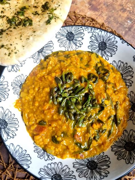 Dahl de lentilles corail et épinards recette végétarienne