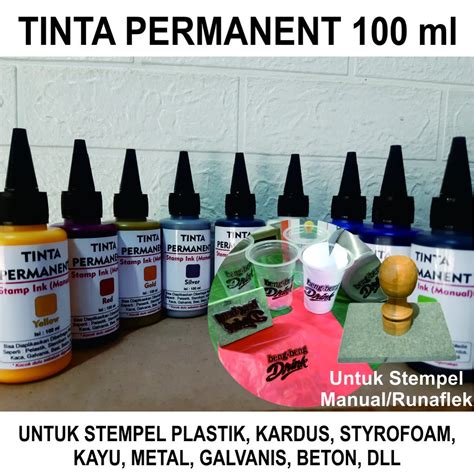 Jual Tinta Stempel Plastik Tinta Stempel Permanent Tinta Permanent