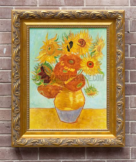 Still Life Vase With Twelve Sunflowers Oil Painting