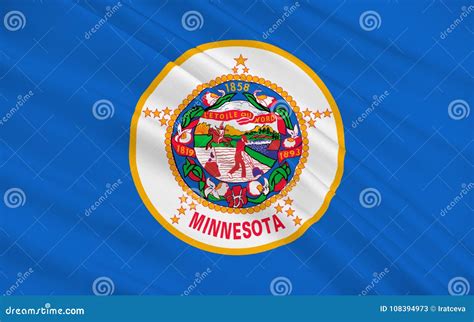 Flag of Minnesota, USA stock illustration. Illustration of country ...