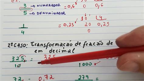 Transforma O De Fra O Em Decimal Youtube