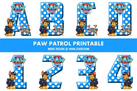 Alphabet Paw Patrol Letters and Numbers Free Printable - JTarp Design ...