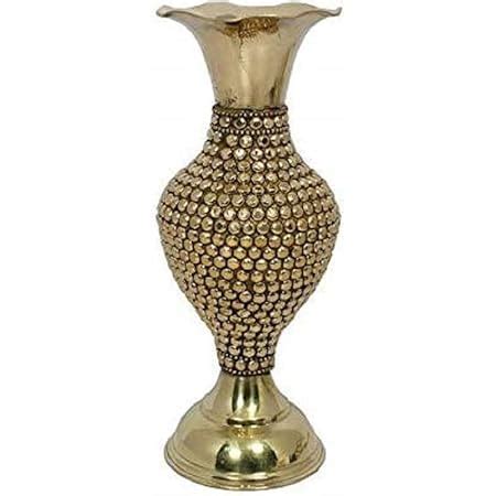 Buy SkyWalker Metal Flower Vase With Beads 25 X 10 5 Cm Gold Online