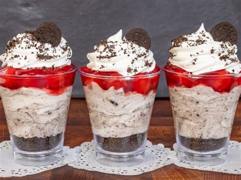 No Bake Cherry Cookies Cream Cheesecake Parfaits Lucky Leaf