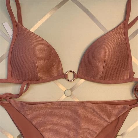 Calzedonia Swim Rose Gold Calzedonia Swimsuit Set Poshmark