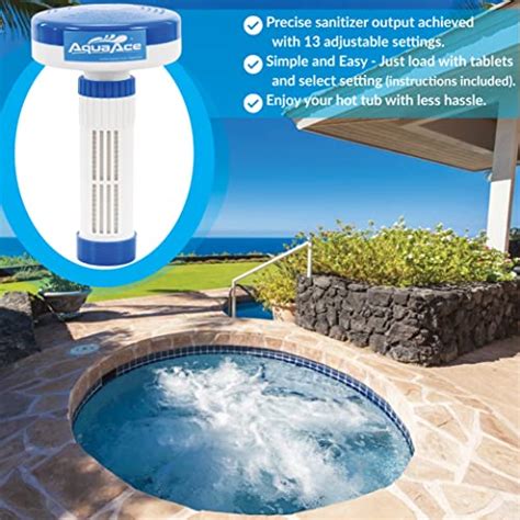 Aquaace Floating Spa Hot Tub Dispenser For 1 Inch Bromine Or Chlorine Tablets Premium