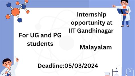 Internship Opportunity At Iit Gandhinagar Details In Malayalam Srip