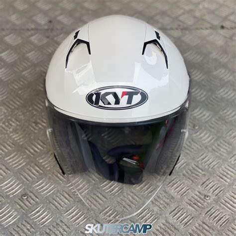 Jual Helm Kyt Nfj Plain White Putih Shopee Indonesia