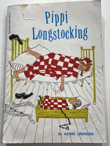 Pippi Longstocking Astrid Lindgren 1959 Scholastic Paperback Vtg Girl