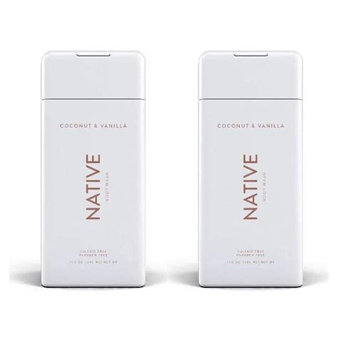 NATIVE Body Wash Coconut Vanilla 11 5 Oz 340ml 2 PACK For Hydrating