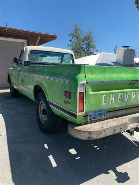 1969 Chevrolet C20k20 Pickup Green Rwd Automatic Longhorn Custom