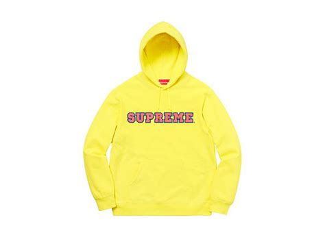 Supreme Cord Collegiate Logo Hooded Sweatshirt Lemonを買うならスニーカーダンク