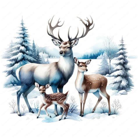 Deer Family Clipart 10 High Quality JPG Woodland Animals Nature Art ...