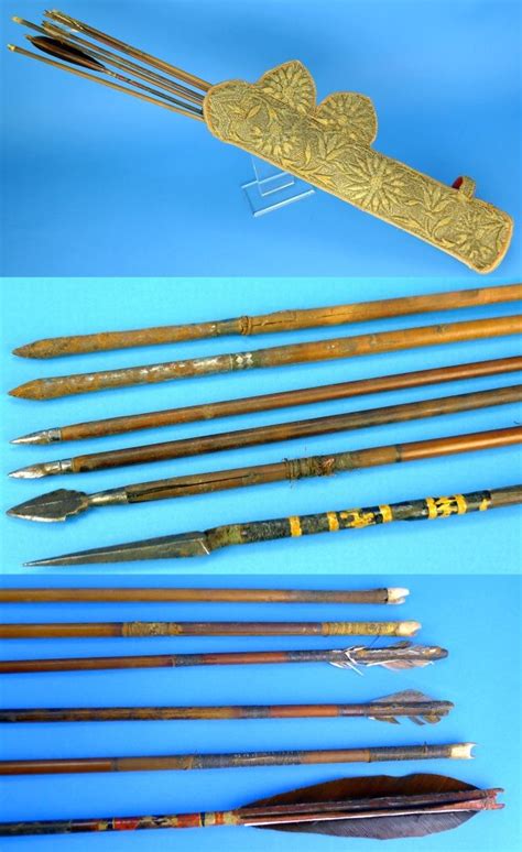 Antique Indian Quiver And Arrows Archery Arrows Archery Bows