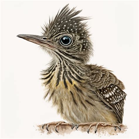 Adorable Baby Roadrunner Digital Painting Instant Download - Etsy