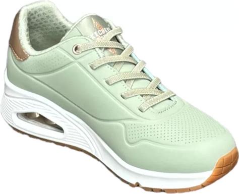 Skechers Uno Shimmer Away Sage Licht Groen Kleur Groen Schoenen Nl