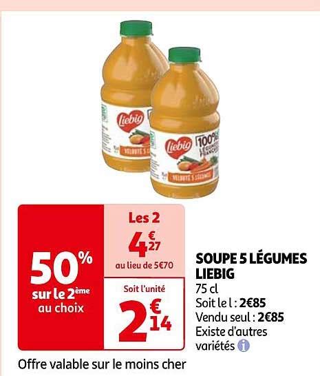 Promo Soupe 5 Légumes Liebig chez Auchan iCatalogue fr