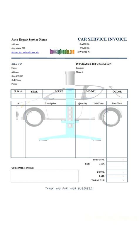 Image Result For Bike Repairing Bill Invoice Design Invoice Template