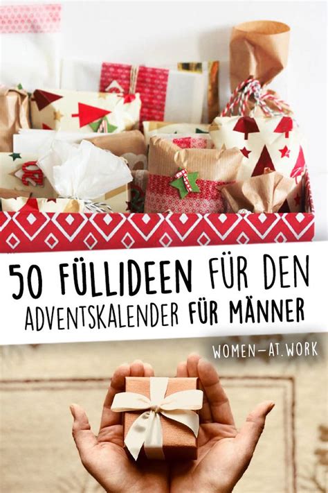 50 Füllideen für Adventskalender für den Mann Freund Bruder Women