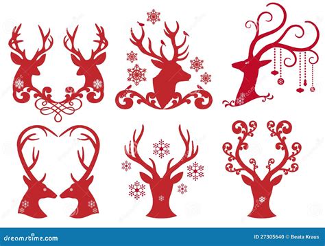 Red Deer Stag Running And Jumping Side View Retro Black And White Cartoon Vector Cartoondealer