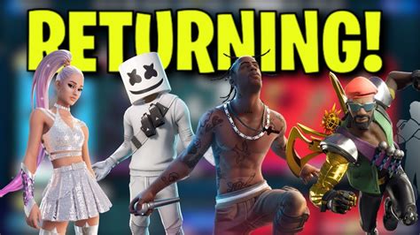 Music Icon Series Skins Return Date In Fortnite Item Shop Travis