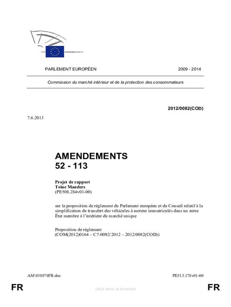 Fillable Online Data Consilium Europa Eudocdocumentle Parlement Europen