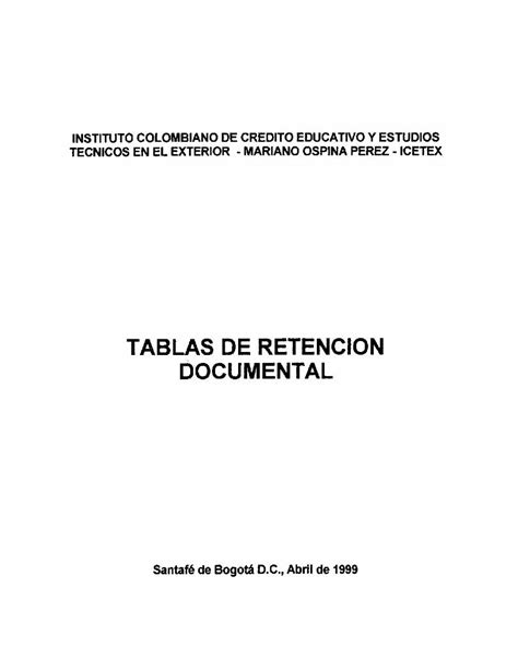 Pdf Tablas De Retencion Documental Dokumen Tips