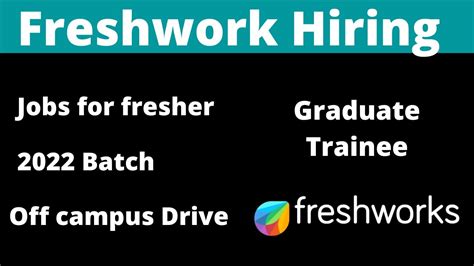 Freshworks Hiring Graduate Trainee 2022 2021 2023 Batch