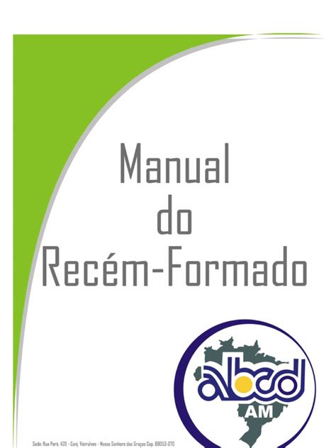 Recém Formado Ou Recém Formado - ABCD - Manual Do Recém Formado | PDF | Dentista | Odontologia