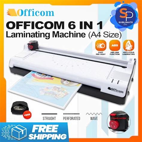 Officom 6 In 1 ID Laminator Machine Package Set Heavy Duty Stickers