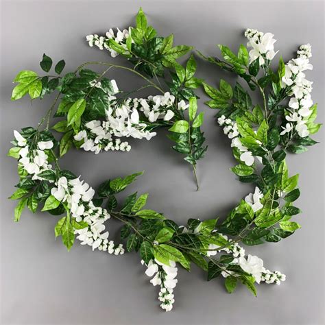 Wisteria Garland Cream 2m Long Artificial Poseable Stem