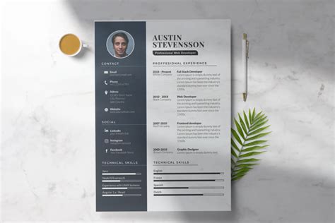 Elegant Resume Template Graphic by duasago · Creative Fabrica