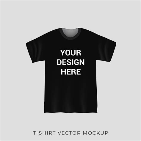 Black T- Shirt Vector Mockup 21905161 Vector Art at Vecteezy