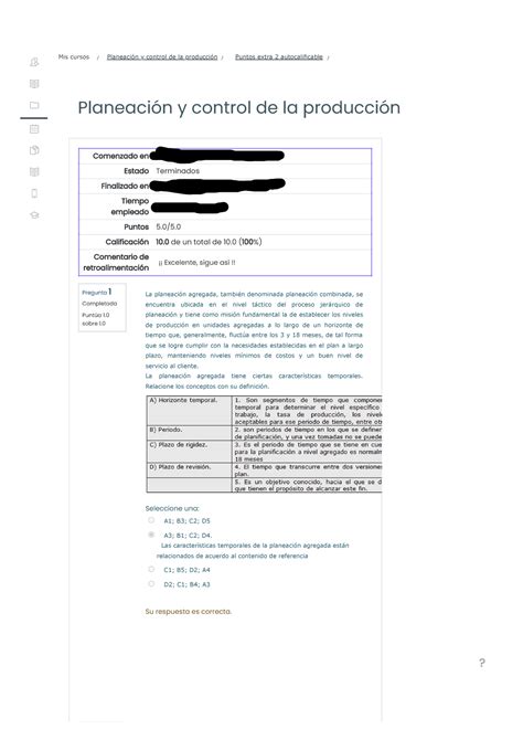 Puntos extra 2 autocalificable pcp Planeación y control de la