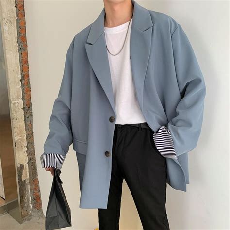 Oversized Suit Jacket II In 2021 Korean Fashion Men Streetwear Men