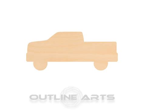 Unfinished Wooden Pickup Truck Craft Shape Etsy