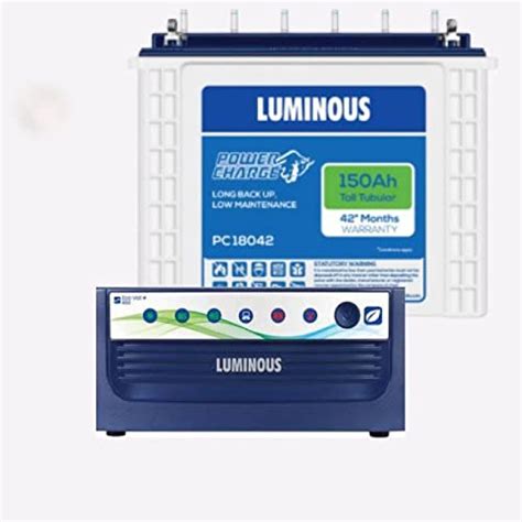 LUMINOUS EcoVolt 850 PC18042TT Tubular Inverter Battery 150 Amazon