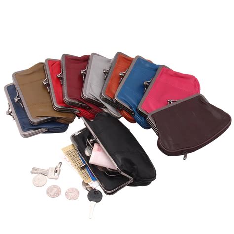 Men Genuine Leather Mini Coin Purse Women Small Coin Bags Slim Wallet