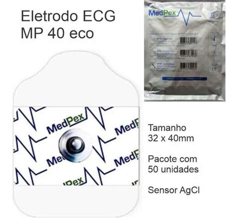 Eletrodo Ecg Adulto Pediatrico Mp 40 Kit 4 Pacotes 200 Un