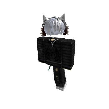 A White Cat Is Sitting On Top Of A Black Speaker With Spiked Horns And